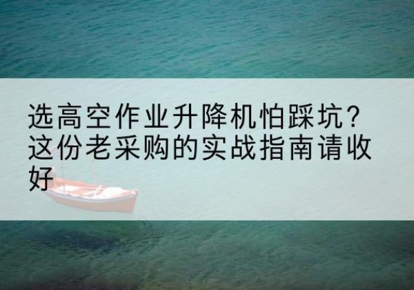 大洼高空作业升降机厂家推荐-选高空作业升降机怕踩坑？这份老采购的实战指南请收好